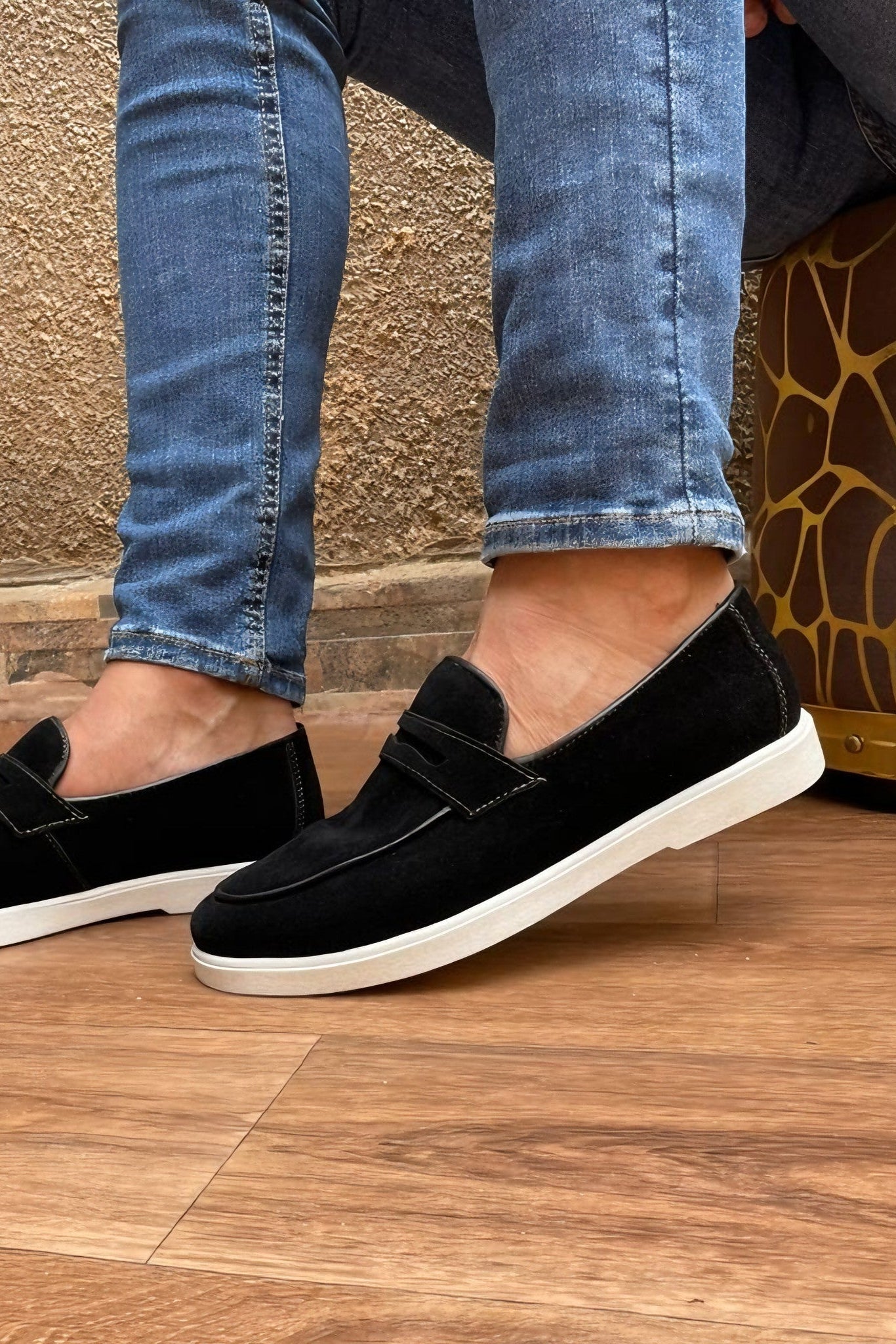 Mocassin NOIR moderne chic_décontracté : (Old Money)