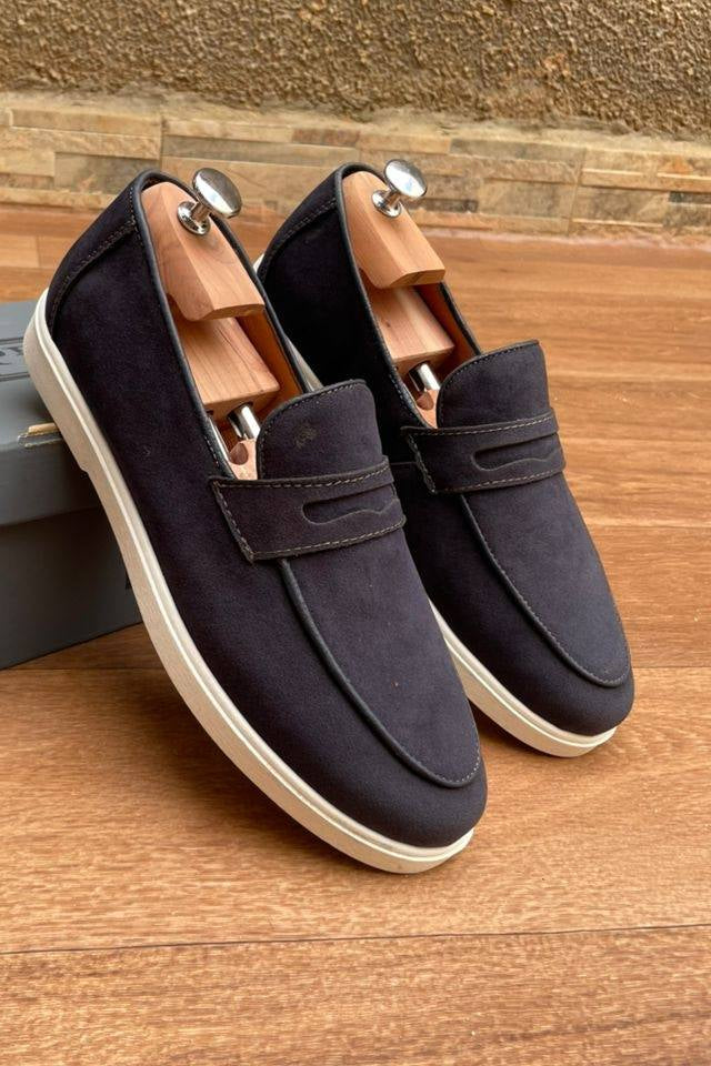 Mocassin BLEU NUIT moderne chic_décontracté : (Old Money)