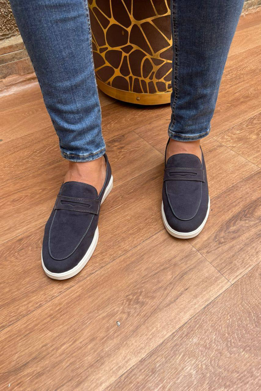 Mocassin BLEU NUIT moderne chic_décontracté : (Old Money)