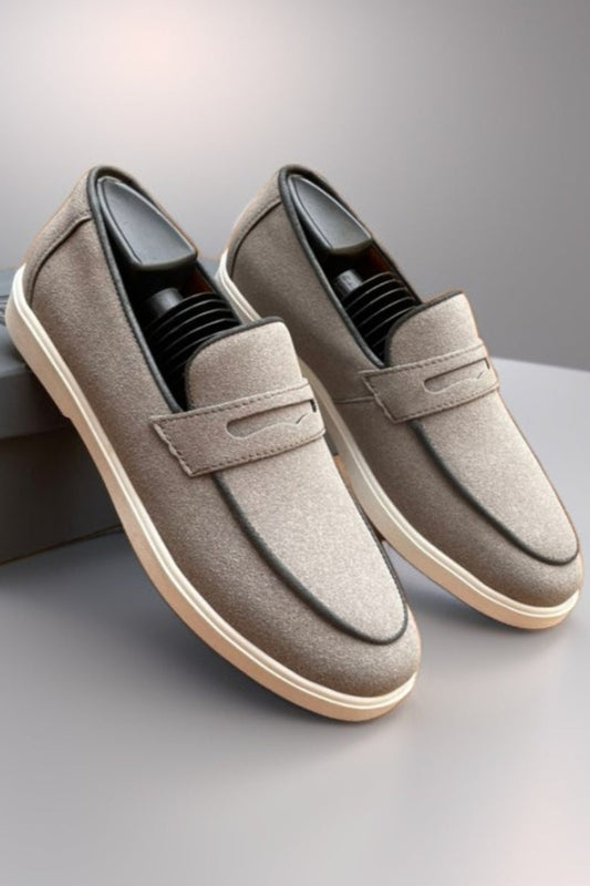 Mocassin GRIS moderne chic_décontracté : (Old Money)