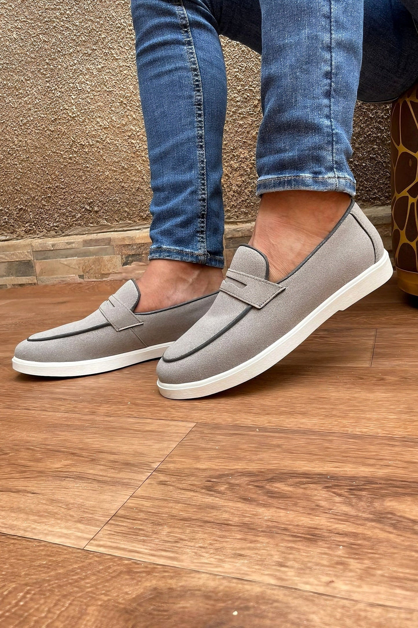 Mocassin GRIS moderne chic_décontracté : (Old Money)