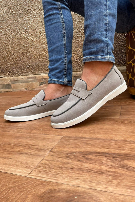 Mocassin GRIS moderne chic_décontracté : (Old Money)